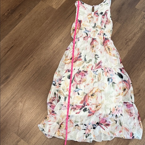 NWT Elegant Floral midi/maxi silk blend Dress - Picture 11 of 11